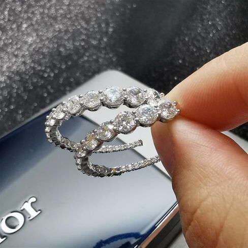 أقراط من SBLING مطلية بالبلاتينيوم أو الذهب عيار 18 قيراطًا مرصعًا بالزركونيا - هدايا للنساء / الفتيات in Kuwait