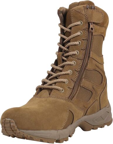 Rothco 18240 Forced Entry Deployment Boots with Side Zipper - 8 Inch Shoe Size : 7,Width : Regular,Color : AR 670-1 Coyote Brown in Saudi Arabia