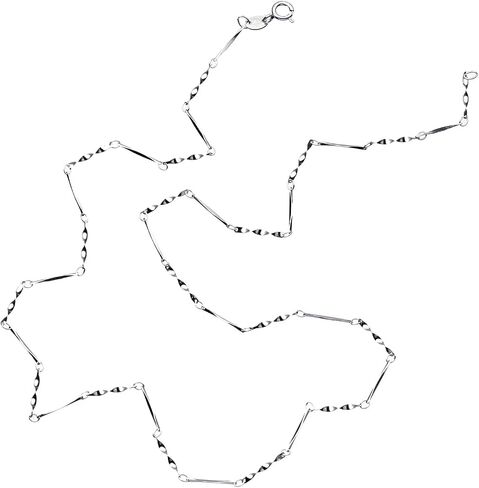 Sterling Silver 0.7mm/1mm Solid 925 Twister Link Dainty Chain Necklace for Lightweight Pendant 16’’-30’’ in Saudi Arabia