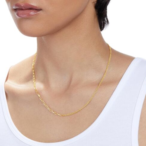 Amazon Essentials Plated Paperclip and Cable Chain 18" in Saudi Arabia