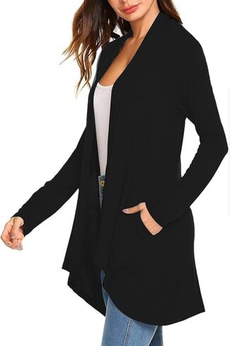 CUTEMOOT Women's 2023 Fall Lightweight Long Sleeve Cardigan Casual Open Front Cardigans Flowy Tops with Pockets in Saudi Arabia