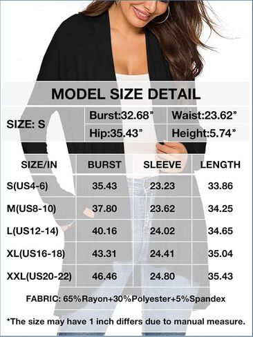 CUTEMOOT Women's 2023 Fall Lightweight Long Sleeve Cardigan Casual Open Front Cardigans Flowy Tops with Pockets in Saudi Arabia