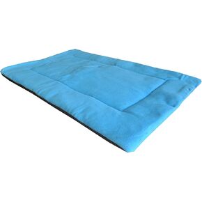Downtown Pet Supply - Dog Crate Mat - Comfort Dog Bed or Cat Bed - Soft Fleece Nap Mat - Easy Maintenance, Machine Washable Dog Bed - Blue - 29 in x 20 in - Medium Dog Bed