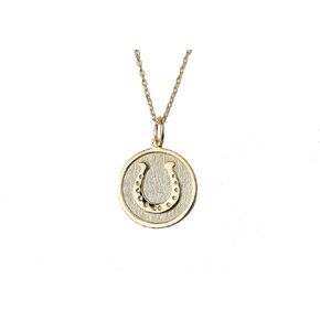 Horseshoe Necklace, Horseshoe Pendant, Christmas Gift Necklace, Good Luck Gifts, Gold Plated Lucky Charm, Birthday Gift Necklace