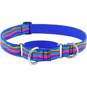 Martingale Large Dog Collar by Lupine 1" wide Ripple Creek design adjusts 19" to 27"