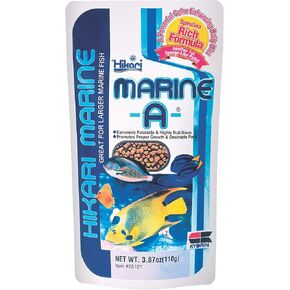 Hikari Marine-A Pellets Fish Food for Larger Marine Fish, 3.87 oz (110g)