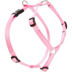LupinePet Basics 1/2" Pink 12-20" Adjustable Roman Dog Harness for Small Dogs