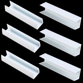 U Shape Fence Reinforcement Groove Durable Practical PVC Portable Reinforcement Groove Fittings Accessory for pet Gate Fence Reinforcement gate for Stairs Fittings