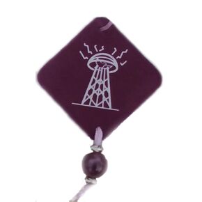 Tesla's purple plate with ametist-pendant