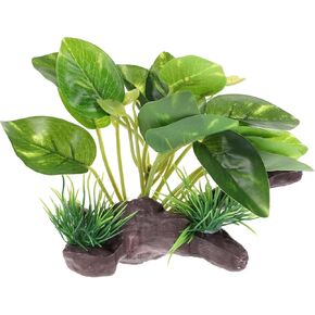 NOLITOY Fish Tank Accessories Green Plants, Plants for Aquarium Decorations,Artificial Aquarium Plants Decorations Leaves Suitable for Home and Office Fish Tank