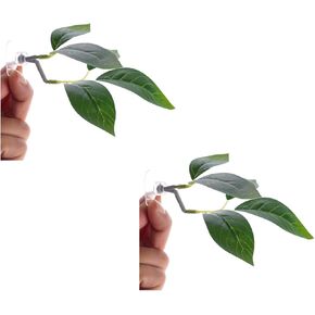 2Pcs Betta Fish Leaf Pad,Plastic Plant Betta Hammock Leaf Bed,Simulating The Natural Habitat Aquarium Décor Plastic Plants for Betta Spawning Grounds,Suction Cup Betta Breeding Resting Bed