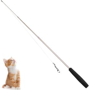 MiOYOOW Cat Toys Wand, Retractable Cat Rod 3-Section Interactive Cat Toys with EVA Non-Slip Handle for Indoor Cats Kittens(Not Include Replacement) in Kuwait