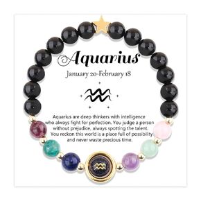 Zodiac Bracelets for Girls Women Natural Stone Healing Crystal Stone Beads Bracelet 12 Constellation Healing Calming Anxiety Stress Relief Spiritual Bracelet (Cancer)