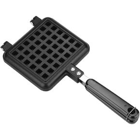 Waffle Baking,Waffle Iron, Household Kitchen Gas Non-Stick Traditional Waffle Maker Pan Stovetop Belgium Waffler Press Plate Cooking Baking Tool.