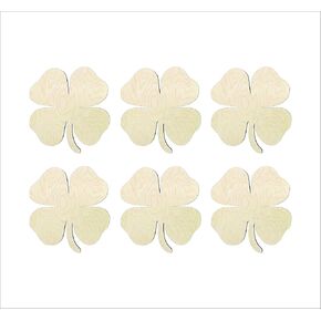 DIY 3 inch 4 Leaf clover cutout, four leaf clover wood cutout, St. Patrick's day shape diy crafts unfinished sanded 4 leaf clover shape