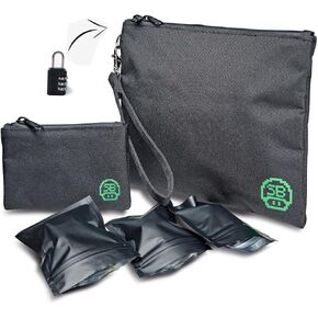 Smell Proof Bag - Large & Small Smell Proof bags + Lock & Odor Proof Bags - Smell Proof Pouch Container - Scent Proof Bag for camping, dog poop, herbs and spices