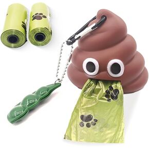 Dog Poop Bag Holder Durable Dog Poop Bag Dispenser Dog Bag Holder for Leash Creative Garbage Bag Dispenser Includes 2 Rolls 30 Bags
