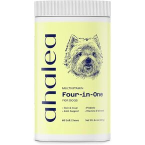 Multivitamin Treats for Dogs - Glucosamine Chondroitin for Joint Support + Digestive Enzymes & Probiotics - Grain Free Dog Vitamin for Skin & Coat + Immune Health - 60ct