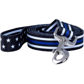 Native Pup Thin Blue Line/Police Dog Leash (Stars)