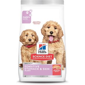 Hill's Science Diet Sensitive Stomach & Skin, Puppy, Stomach & Skin Sensitivity Support, Dry Dog Food, Salmon & Brown Rice, 4 lb Bag