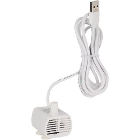 Yctze USB Mini Submersible for Aquarium and Pet Water Dispenser, Suitable for Fish, Indoor Small Fountain, Cat Swan Pet Cleaning, 1W DC, 5V, White