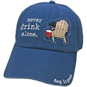 Dog is Good Signature Hats - Great Gift for Dog Lovers (Never Drink Alone)