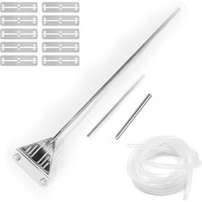 304 higher qualityAlgae Scraper for Glass Aquariums,Broadhead blades 2.44 inches length 26.3 inches, 10 original blades.2 meters fish tank air hose，Aquarium Cleaning Tools