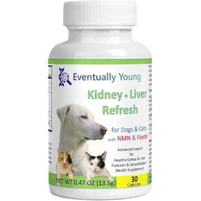 12-in-1 Kidney Support for Dog & Cat with NMN & Fisetin - Super Phosphate Binder Kidney and Liver Supplement for Feline, Canine Healthy Aging & Longevity (60 Capsules) in Saudi Arabia