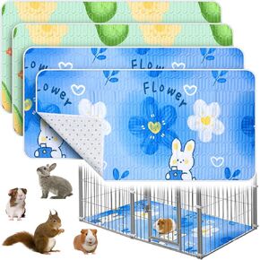 4 Pcs Guinea Pig Cage Liner, Washable Guinea Pig Bedding,Reusable Rabbit Bedding Waterproof Guinea Pig Pee Pads, Absorbent Guinea Pig Bedding for Small Animals Hamster Rabbit Squirrel Cage 47"