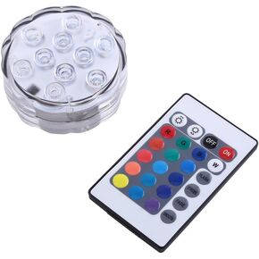 TOPINCN LEDs Aquarium Light Colorful RGB Remote Controll Submersible Lights Waterproof Fish Underwater LED Lamp 16 Colors Changing Lights with 24key Remote Control
