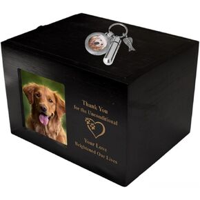 Pet Urns for Dogs Ashes- Dog Cremation Box for Ashes, Dog Ashes Keepsake, Dog Ashes Box, Pet Memorial Urns for Dogs Ashes, Animal Urns for Dogs, Cat Memorial Urn, Wooden Dog Urn, Pet Ash Box