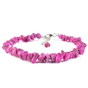Natural Raw Red Ruby Bracelet Rhodium Plated 925 Sterling Silver, Dainty, Rough Gemstone Bracelet, Ruby Rough, Uncut Stone Bracelet, Gift Her