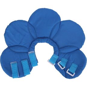 Pet Dog Collar, Flower Shape Pet Cone Collar Adjustable Pet Wound Recovery Neck Soft Collar Scratch Resistant Anti-grab Biting-proof Collar(blue L)