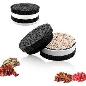 Grinder,2.2 Inch, Biscuit Shape Design Grinder(2 Pack, Black) in Kuwait