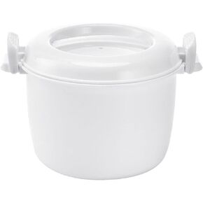 Hemoton Mini Microwave Steamer Microwave Rice Cooker Food Steamer Pot Steam Container Steamer Cooker with Lid Portable Microwave Cookware for Rice Vegetables 18x18x15cm