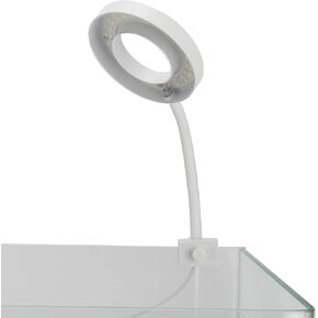Fish Tank Light, Aquarium Light, USB Small Aquarium Light, 360° Rotate Timer Aquarium Lamp, White