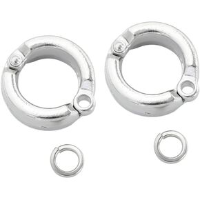 2Pcs Silver Parrot Foot Rings, Bird Leg Rings Metal Bird Foot Rings Outdoor Fly Training Parrot Leg Bands Birds Opening Clip(Inner Diameter 5.5 mm), Birds，Bird Toys