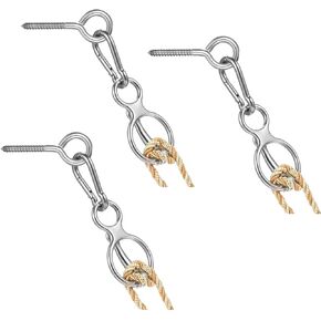 2Pcs Horse Tie Ring Stainless Steel Safe Horse tack and Supplies Horse Accessories Durable Steel Blocker Horse Training Equipment with Eye Bolt Tie Ring for Horses in Kuwait