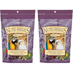 LAFEBER'S Senior Bird Nutri-Berries Pet Bird Food, Made with Non-GMO and Human-Grade Ingredients, for Macaws & Cockatoos, 3 lb