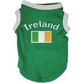 Petitebella Ireland & Flag Puppy Dog Shirt (Green, Large)