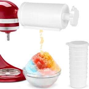 Shave Ice Attachment for KitchenAid Stand Mixers with 8 Ice mold, Ice Shaver Attachment, Snow Cone Attachment/Maker (Machine/Mixer Not Included)