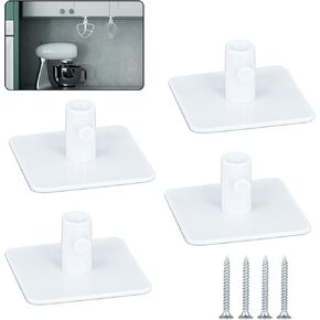 4pcs Stand Mixer Attachment Holders, Universal Mixer Attachments Organizer for Storaging Compatible with Mixer Accessories for Flat Beater, Flex Edge Beater (White)