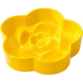 Slow Feeder Dog Bowls Ceramic, Slow Bowl, Slow Eating Healthy Design for Small Medium Size Dogs, Dog Dishes to Slow Down Eating,Anti Gulping (Light Pink, Small)