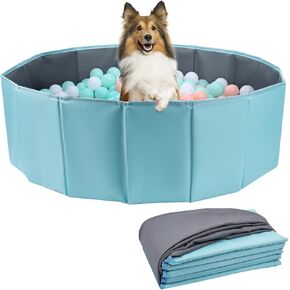 ChengFu Dog Ball Pit, Foldable Ball Pit for Dogs, Ball Pit for Dogs, Dog Ball Pit for All Types of Dogs, Suitable for Indoor and Outdoor Activities (39.37inches in Diameter)