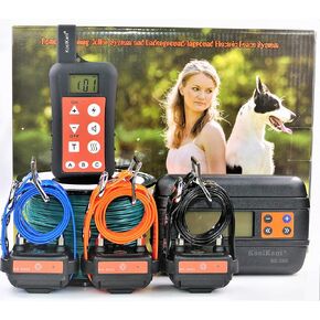 Remote Dog Training Shock Collar & Underground/In-ground Electronic Dog Containment Fence System Combo (Three Dog System)