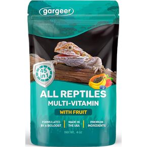 4oz All Reptile & Amphibian Multi-Vitamin Powder. Premium Supplement, Supports Growth, Recovery, and Development. Boosted with Minerals, Carotenoids, and Amino Acids. Made in USA. Enjoy!