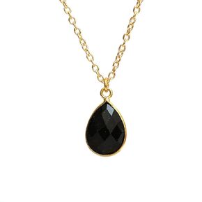Gempires Real Carnelian Teardrop Pendant Necklace July Birthstone Natural Crystal Gemstone Jewelry Everyday Wear Hypoallergenic 18-Inch 14k Gold Plated Gift for Mom Wife Girlfriend
