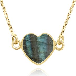 Genuine Turquoise Necklace for Women - Authentic 925 Sterling Silver Necklace 18K Gold Jewelry, Dainty Heart Shape Pendant Necklace for Teen Girls, December Birthstone Gift for Mothers Day