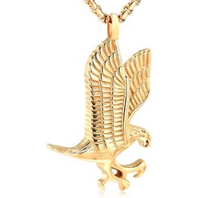 Pet Cremation Jewelry For Ashes Stainless Steel Eagle Memorial Urn Necklace Men Keepsake Pendant