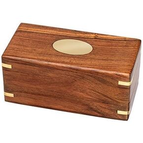 Brainteaser Puzzle Box Case Holder with Hidden Compartments Wooden Unique Gift Enigma Box for Money Secret.(6 * 3 * 3 inch)